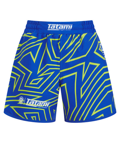 Kids Abstract Shorts - Blue & Yellow