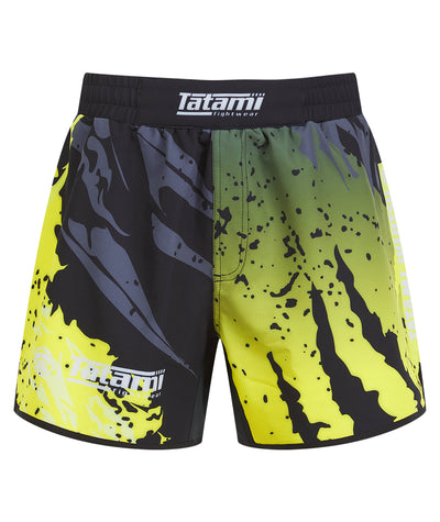 Abstract Tiger High Cut Shorts - Yellow