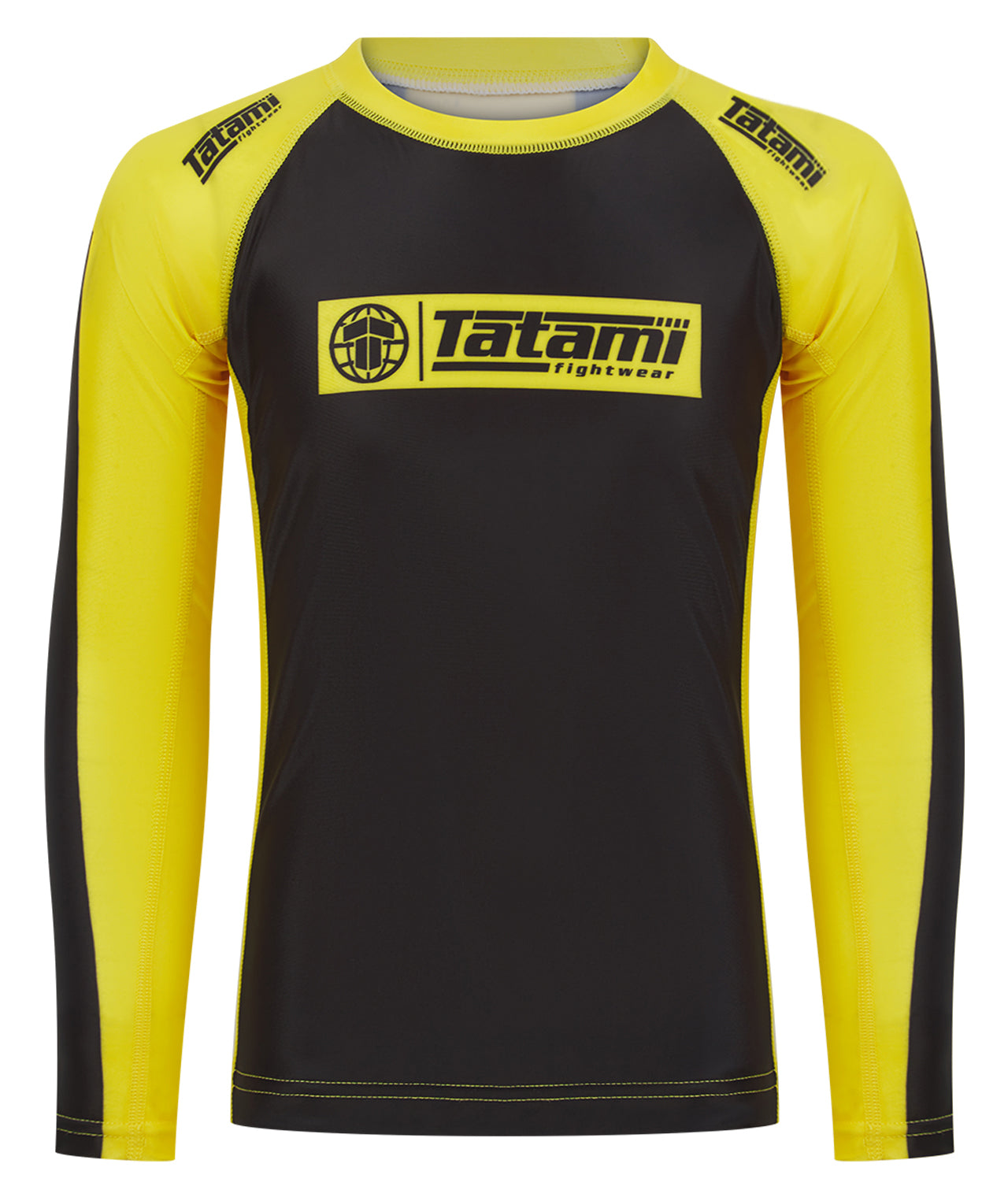Kids IBJJF Ranked Long Sleeve Rash Guard - Yellow – Tatami Fightwear Europe