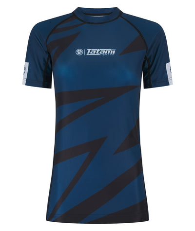 Ladies Abstract Rash Guard - Teal