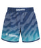 Ladies Abstract High Cut Shorts - Navy & Blue
