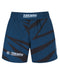 Ladies Abstract High Cut Shorts - Teal