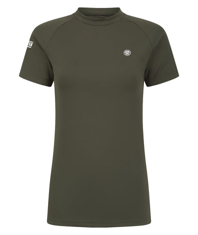Ladies Agile Short Sleeve Rash Guard - Khaki