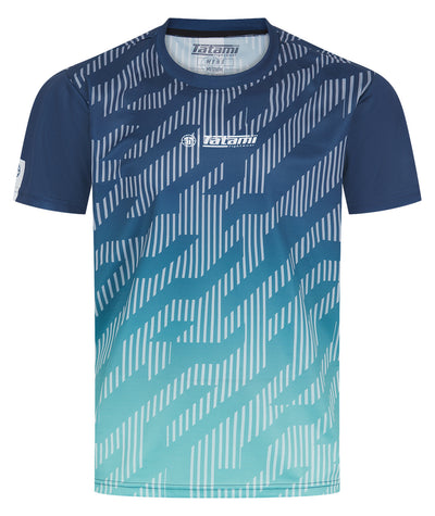 Abstract Mesh Grapple T-Shirt - Navy & Blue