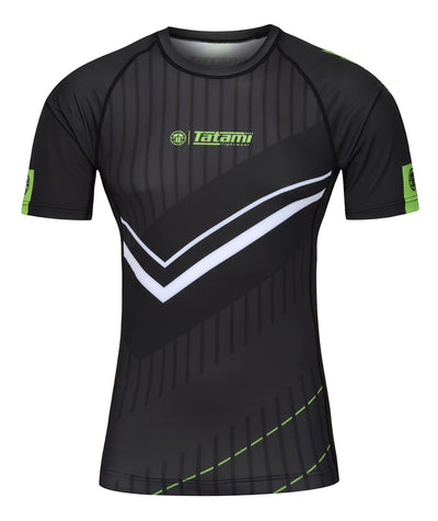 Abstract Rash Guard - Black